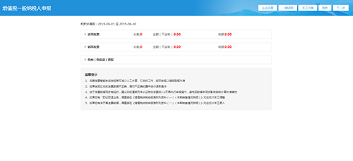 纳税申报页面